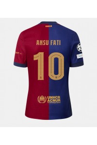 Barcelona Ansu Fati #10 Jalkapallovaatteet Kotipaita 2024-25 Lyhythihainen